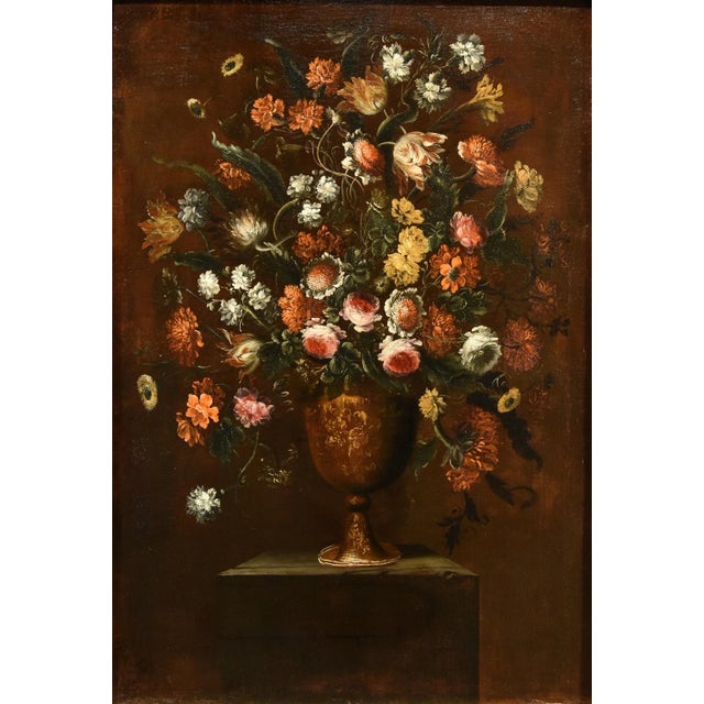 Andrea scacciati (florence 1642–1710) flower composition in an embossed vase (1 of 3) oil on canvas 130 x 90 cm - in an...