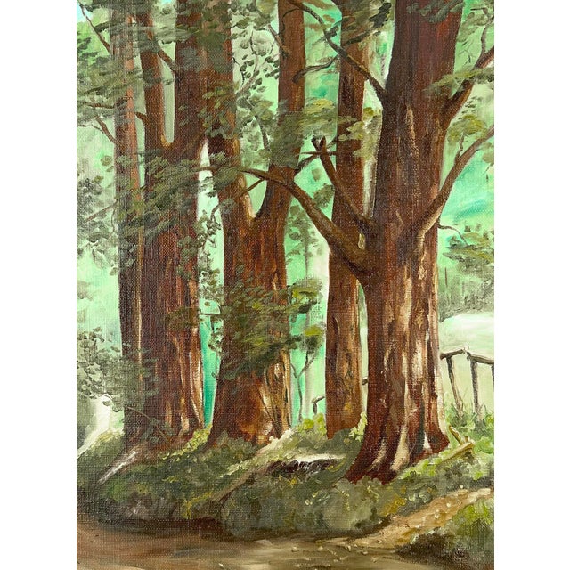 "Back Road" California Redwoods Santa Cruz County original Oil Painting Oil painting of the California Redwoods by Gorman...