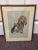 Signed Hahn puppy and kitten print in faux bamboo wood frame . Circa 1950’s