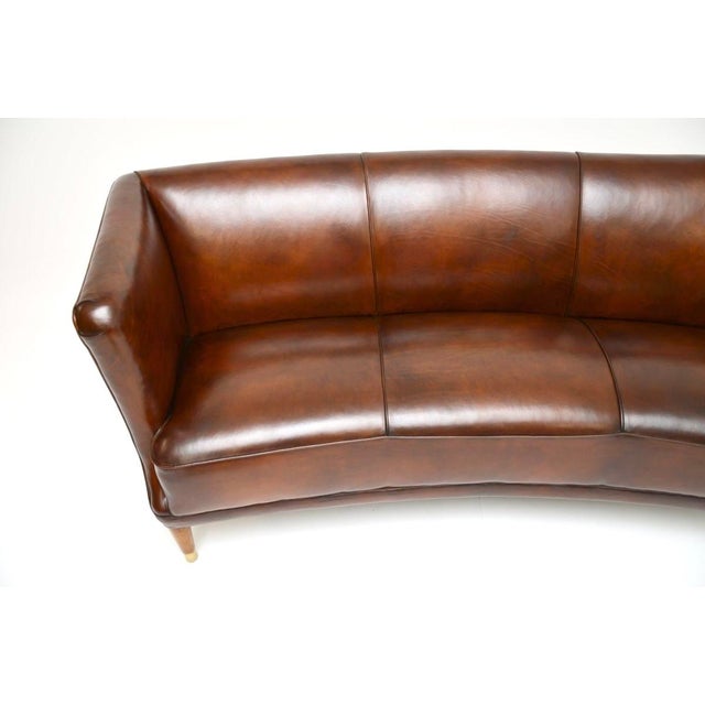Wood Vintage Danish Leather Sofa, 1950s For Sale - Image 7 of 11