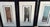 Artist Enrico Embroli, set of 3, mixed media nudes subject matter. Professionally framed. Original. Signed. Titled:...