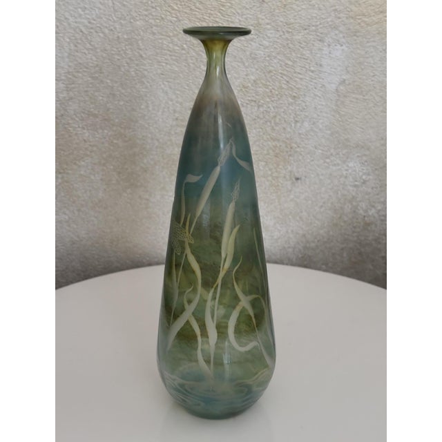 Dragonfly Studio Glass Vase by W. Schmid for Zwiesel, Germany, 1982 For Sale - Image 3 of 16