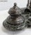 Double Inkwell in Silver-Plated Bronze & Sea Green Marble, 1900s For Sale - Image 11 of 18