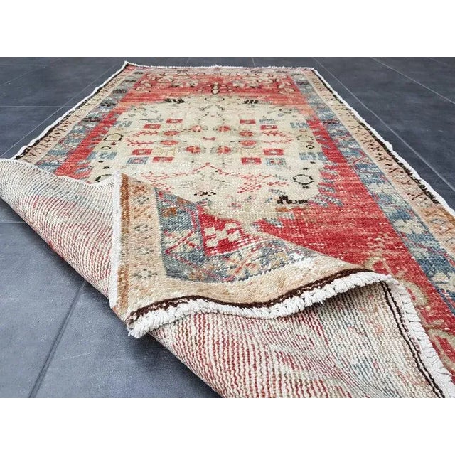 Textile 1960s Vintage Handwoven Nomadic Rug- 2′7″ × 5′5″ For Sale - Image 7 of 11