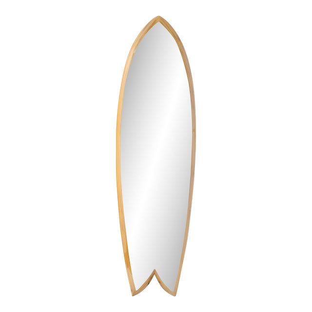 Catcus Sun -Rockin Fig Epoxy Wood Veneer Rideable Surfboard by Bobbi Bennett For Sale