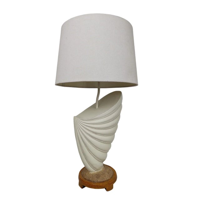 Pair of Mid-Century / Palm Beach Style Coastal Shell Table Lamps For Sale - Image 4 of 5
