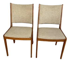 1960s Teak D-Scan Dining Chairs Denmark - Set of 2