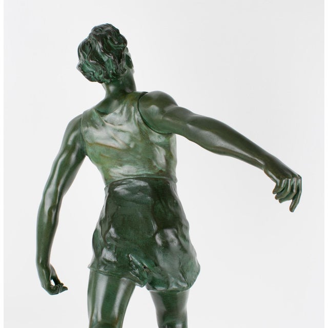 Charles Lemoyne Art Deco Bronze The Finish Runner Sports Sculpture, circa 1920 For Sale - Image 12 of 15