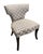 John Boone Modern Klismos Ebonized & Silk Upholstered Chair, 1 of 2 Available For Sale - Image 4 of 8