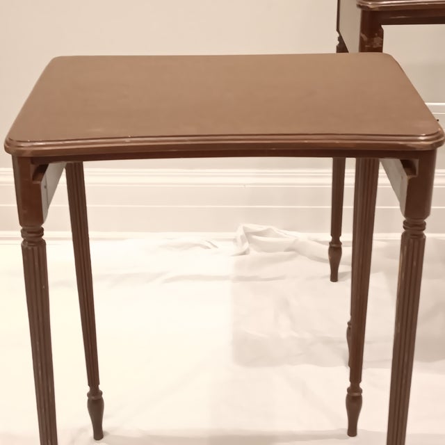 Vintage Mersman Mahogany Nesting Tables, Set of 3 For Sale In Chicago - Image 6 of 17