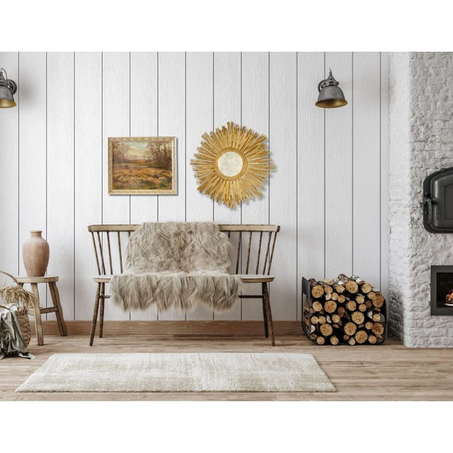 Cabin Midcentury Framed French Rural Pastoral Painting For Sale - Image 3 of 3