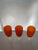 Set of 3 Vintage Orange Satin Glass Pilsner Glasses by Carlo Moretti-- Murano Glass For Sale - Image 11 of 13