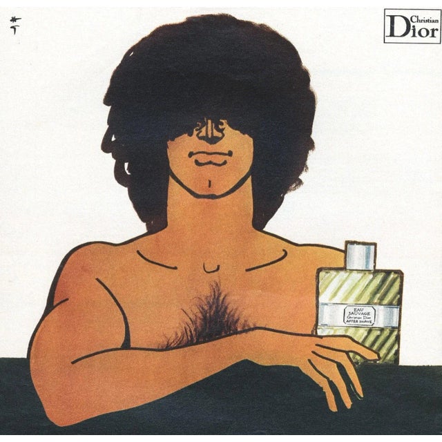 Fun mid-century kitsch! This is Rene Gruau at his best! This is an original advertisement for Eau Sauvage after shave for...
