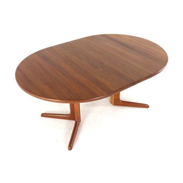 Brown Danish Round 2-Way Extendable Stenum Dining Table For Sale - Image 8 of 16