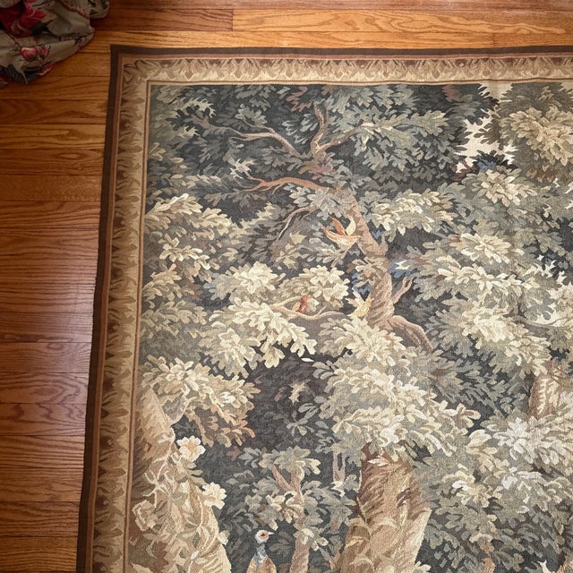Ethan Allen Beautiful Vintage Large Wool Tapestry Made for Ethan Allen For Sale - Image 4 of 10