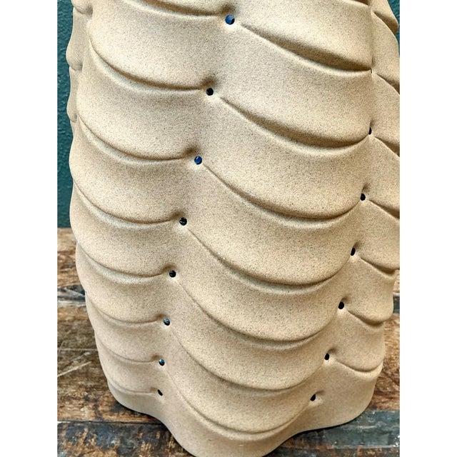 Late 20th Century Vintage Sculptural Ceramic Vase With Crystal Points For Sale - Image 5 of 12