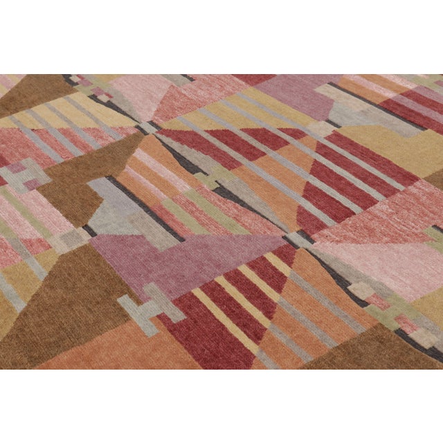 Mid-Century Modern Contemporary Scandinavian Style Geometric Wool Rug, by Rug & Kilim, India For Sale - Image 3 of 10