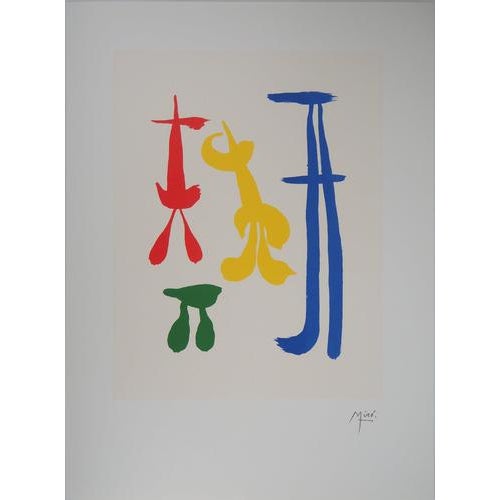 Joan Miró, Surrealist Family, Signed Lithograph For Sale - Image 6 of 6