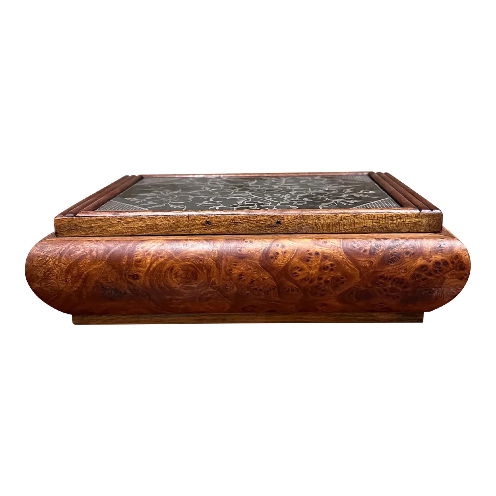 Vintage Cigarette Dispenser Burlwood Box | Chairish