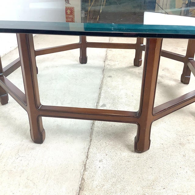Dunbar Furniture Sculptural Modern Octagonal Vintage Coffee Table- Ming Style For Sale - Image 4 of 12