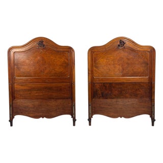French Provincial Style, Twin Headboards, Walnut, Gilt, France, 20th C. For Sale