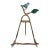 Vintage Cast Iron Bird Easel Display Stand With Blue Bird For Sale