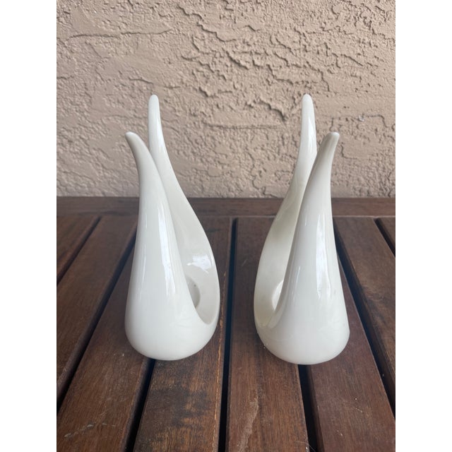Art Deco Art Deco Lenox Usa Lyre Candlesticks - Pair For Sale - Image 3 of 5
