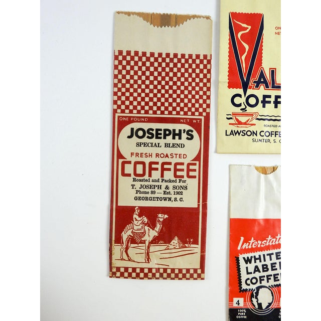 Circa 1940s Vintage Coffee Bags Set of 4 Chairish