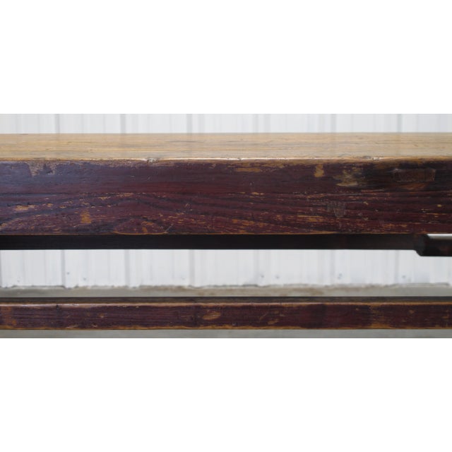 Brown 36" Long 19th Century Console Table For Sale - Image 8 of 9