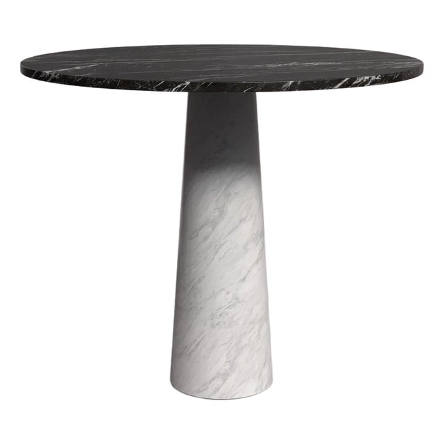 Ying Alexander Black Marble Round Dining Table For Sale