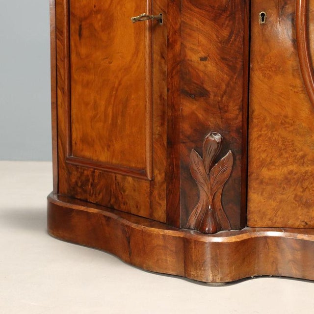 Wood Louis Philippe Credenza in Walnut For Sale - Image 7 of 10