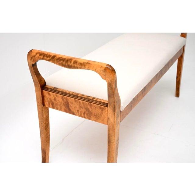 Antique Swedish Satin Birch Duet Piano Stool, 1900 For Sale - Image 10 of 11