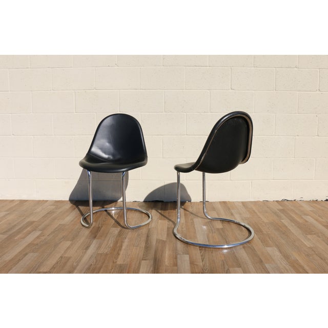 Set of Six “Maia” Dining Chairs by Giotto Stoppino for Bernini, Italy, 1960s – Chrome & Leather For Sale - Image 14 of 18