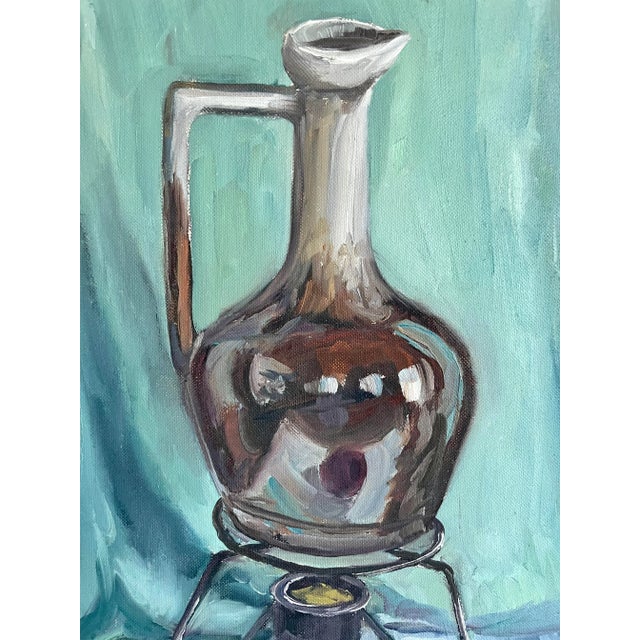 Mid-Century Modern Mid-Century Still-Life "Coffee Break" by Artist Mildred S. Gehman For Sale - Image 3 of 9