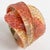 Sculptural Orange and Gold Plexiglass Coiled Bangle Bracelet For Sale In Atlanta - Image 6 of 9