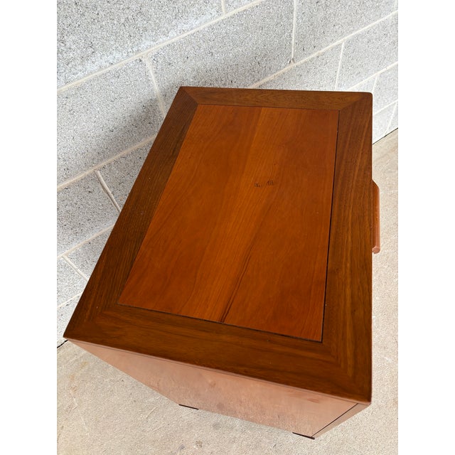 Tomlinson Mid Century Modern 3 Drawer Cherry & Walnut Nightstand For Sale In Philadelphia - Image 6 of 11