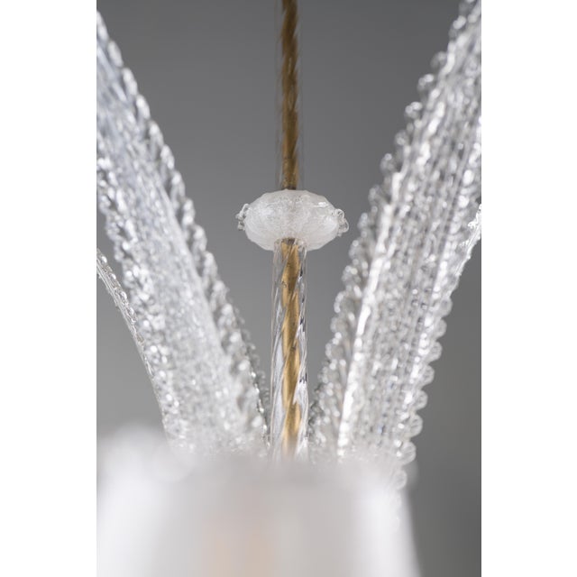 Large Art Deco Murano Glass Chandelier by Ercole Barovier for Barovier & Toso, 1940s For Sale - Image 17 of 18