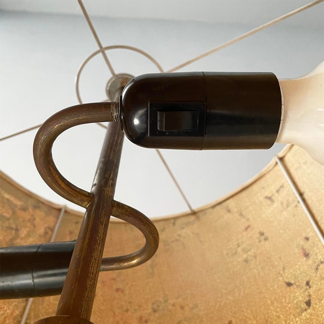 Art Deco Italian Floor Lamp in Wood, Fabric and Rope, 1930s For Sale - Image 6 of 13