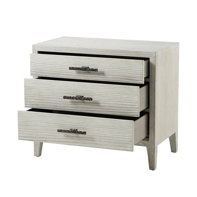 Modern Pair of White Modern Nightstands For Sale - Image 3 of 9