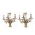 1950s French Gilt-Bronze Three-Light Wall Sconces, 1950s, Set of 2 For Sale - Image 5 of 5