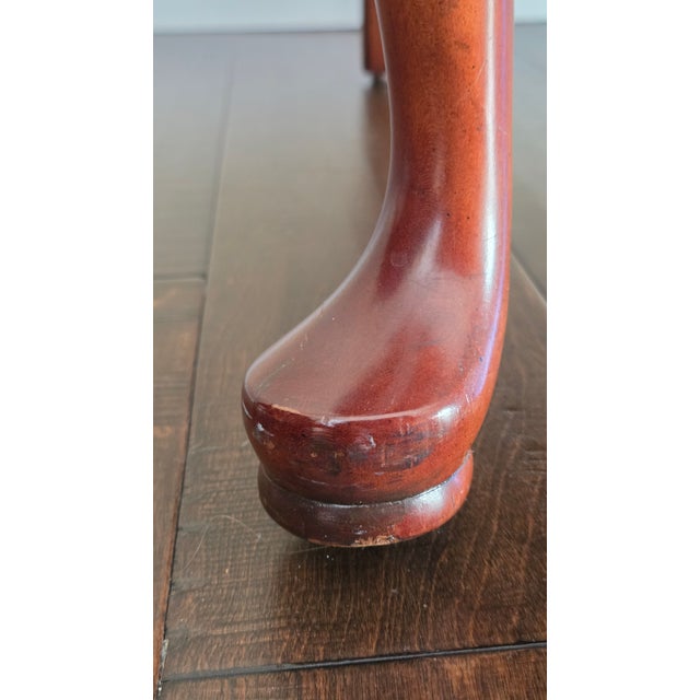 1980s Attributed to Ethan Allen Pair of Upholstered Armchairs Blue Diamonds For Sale - Image 11 of 13