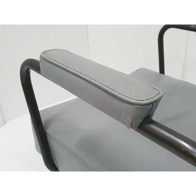 Gray Vintage Armchair by Jacques Hitier for Tubauto, 1950s For Sale - Image 8 of 13