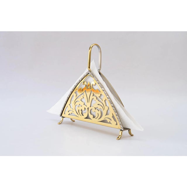 Brass Napkin Holder, Vienna, 1920s For Sale - Image 6 of 10