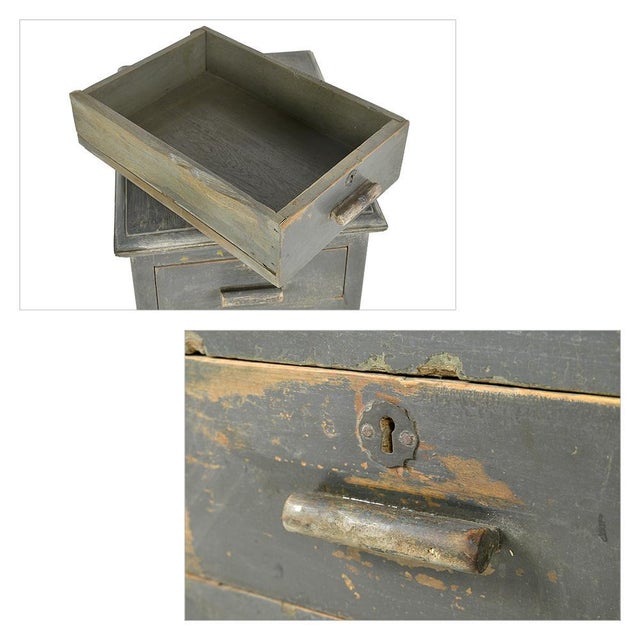 6-Drawer Storage Column in Weathered Wood For Sale - Image 4 of 7