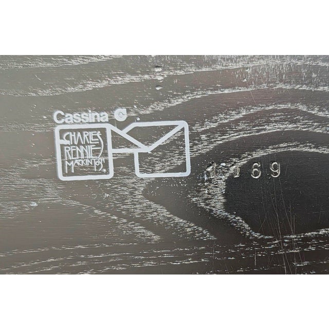 Black Charles Rennie Mackintosh Vintage 312 Willow Throne Chair by Cassina (2 Chairs Available) For Sale - Image 8 of 8