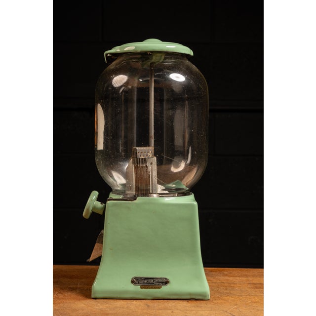 American Vintage Porcelain "Penny Merchandiser" Gumball Machine by Northwestern For Sale - Image 3 of 8