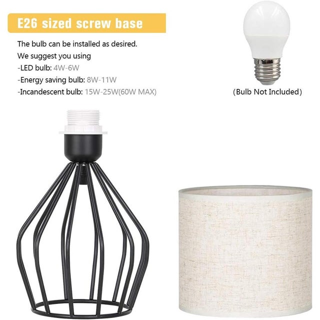 Modern Modern Black Bedside Table Lamp With Linen Shade For Sale - Image 3 of 8