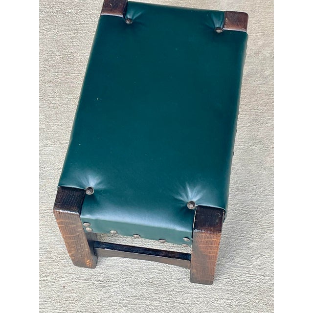 Early 20th century Mission, Arts and Crafts Oak Footstool For Sale - Image 4 of 7