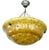 Art Deco Amber Glass Pendant Light, 1930s For Sale