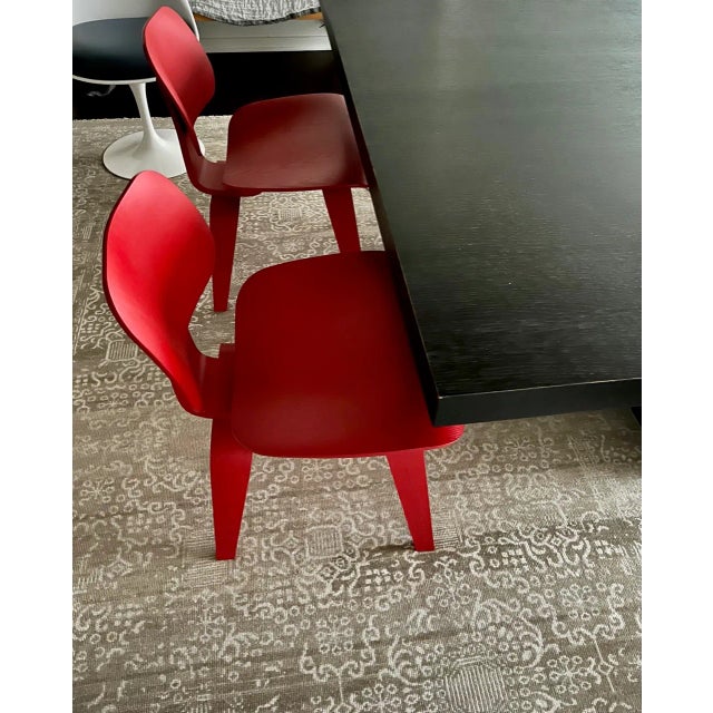 Wood Vintage Eames Molded Plywood Dining Chairs, Dcw, Set of 2, Charles & Ray Eames, 2006, Pre-Catalyzed Lacquer For Sale - Image 7 of 12